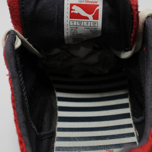 Puma Size 7 Red Suede Vtg Boho Style Sneakers - Picture 5 of 6